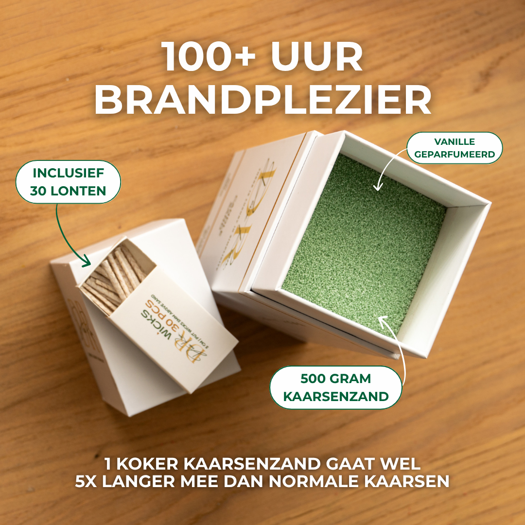 Kaarsenzand | Basil Green | 500 gram